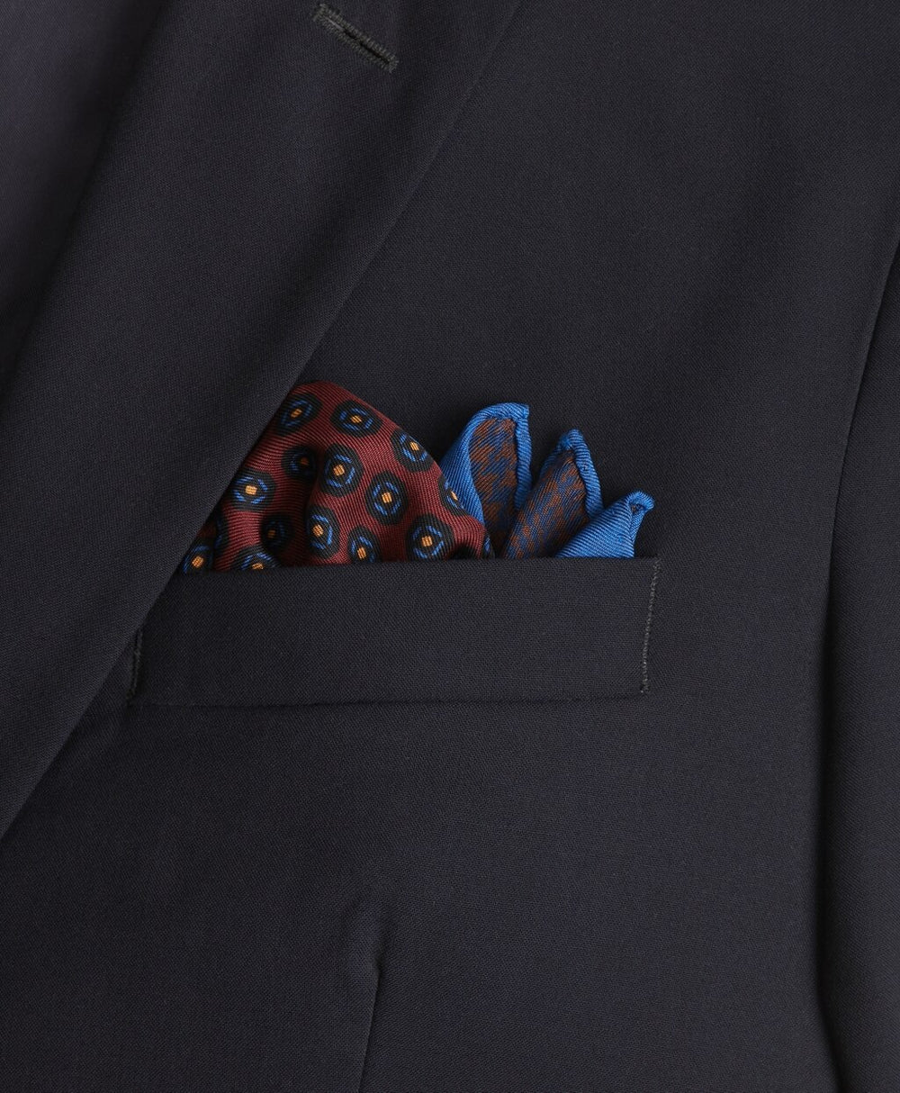 Brooks Brothers Men Foulard Plaid Pocket Square