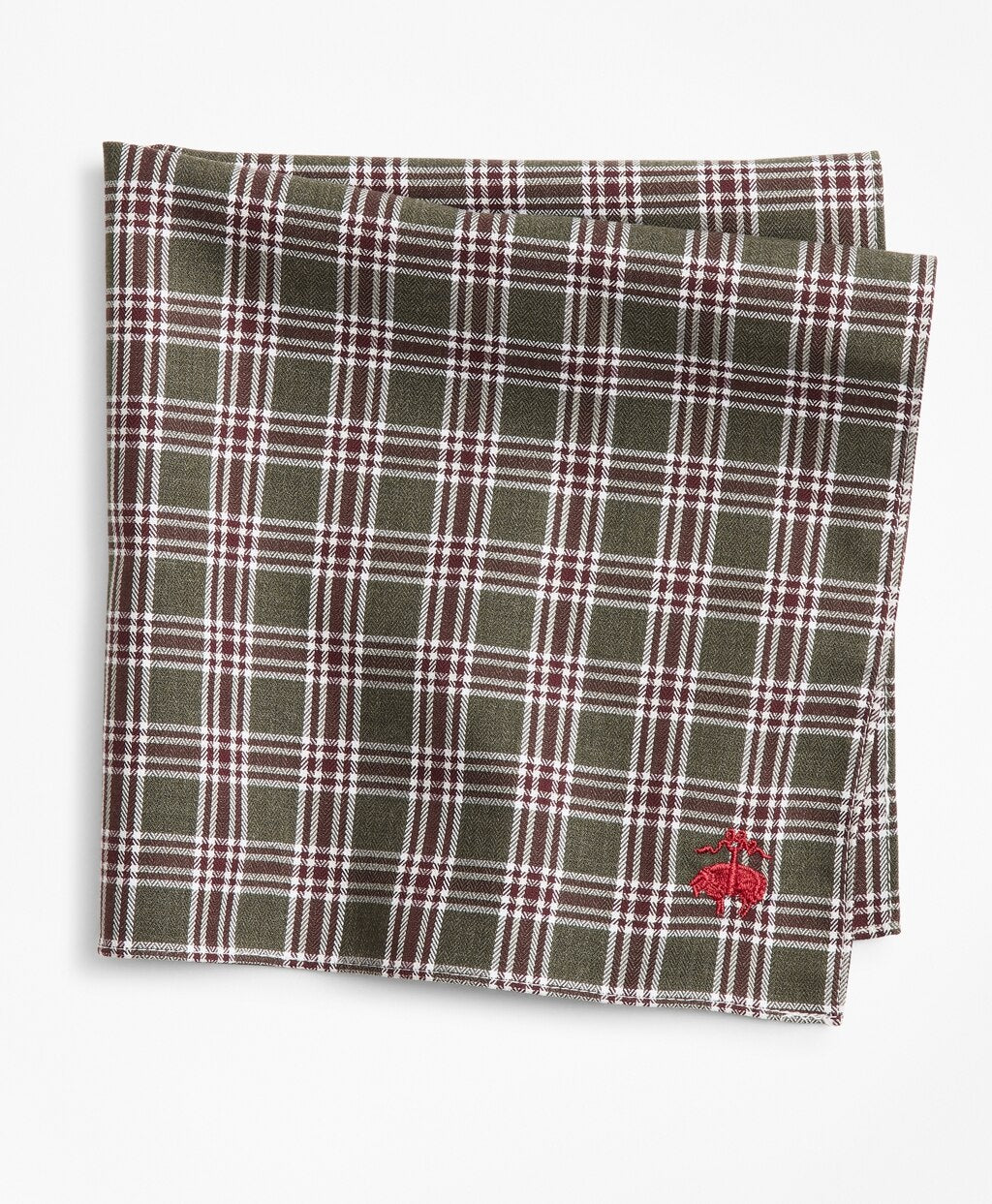 Brooks Brothers Men Check Pocket Square