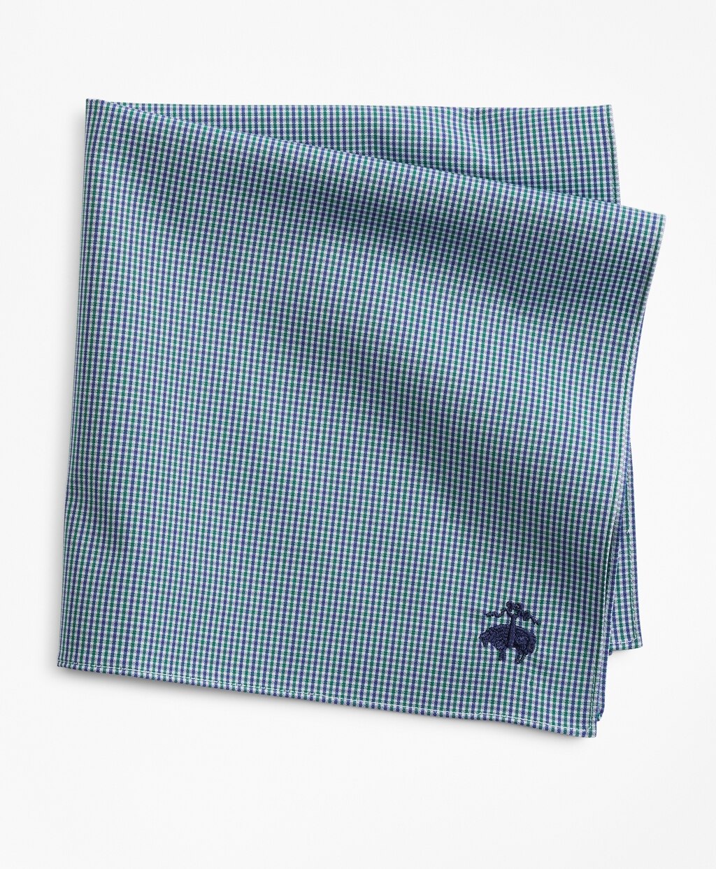 Brooks Brothers Men Two-Tone Gingham Pocket Square