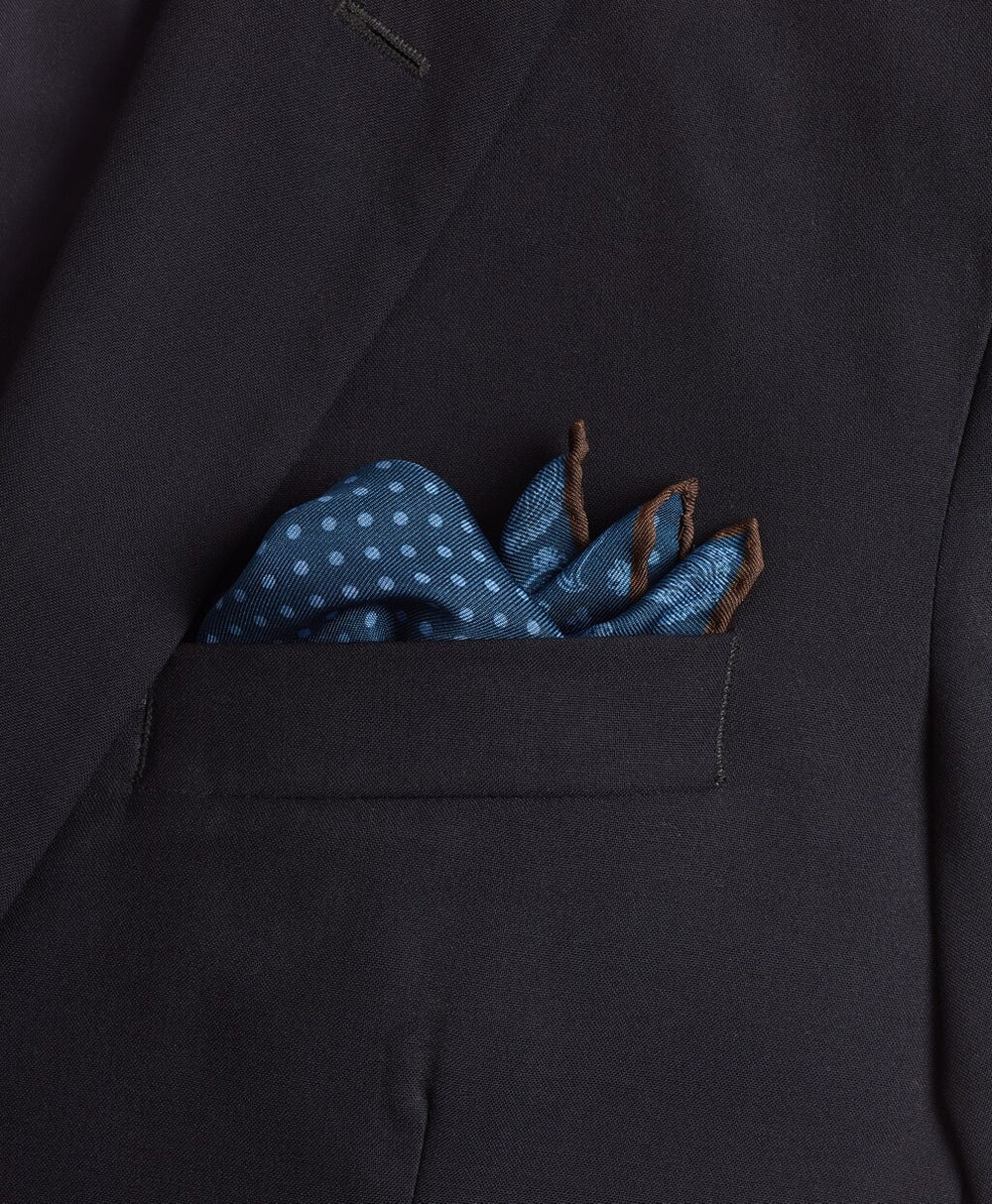 Brooks Brothers Men Tossed Pine Reversible Pocket Square