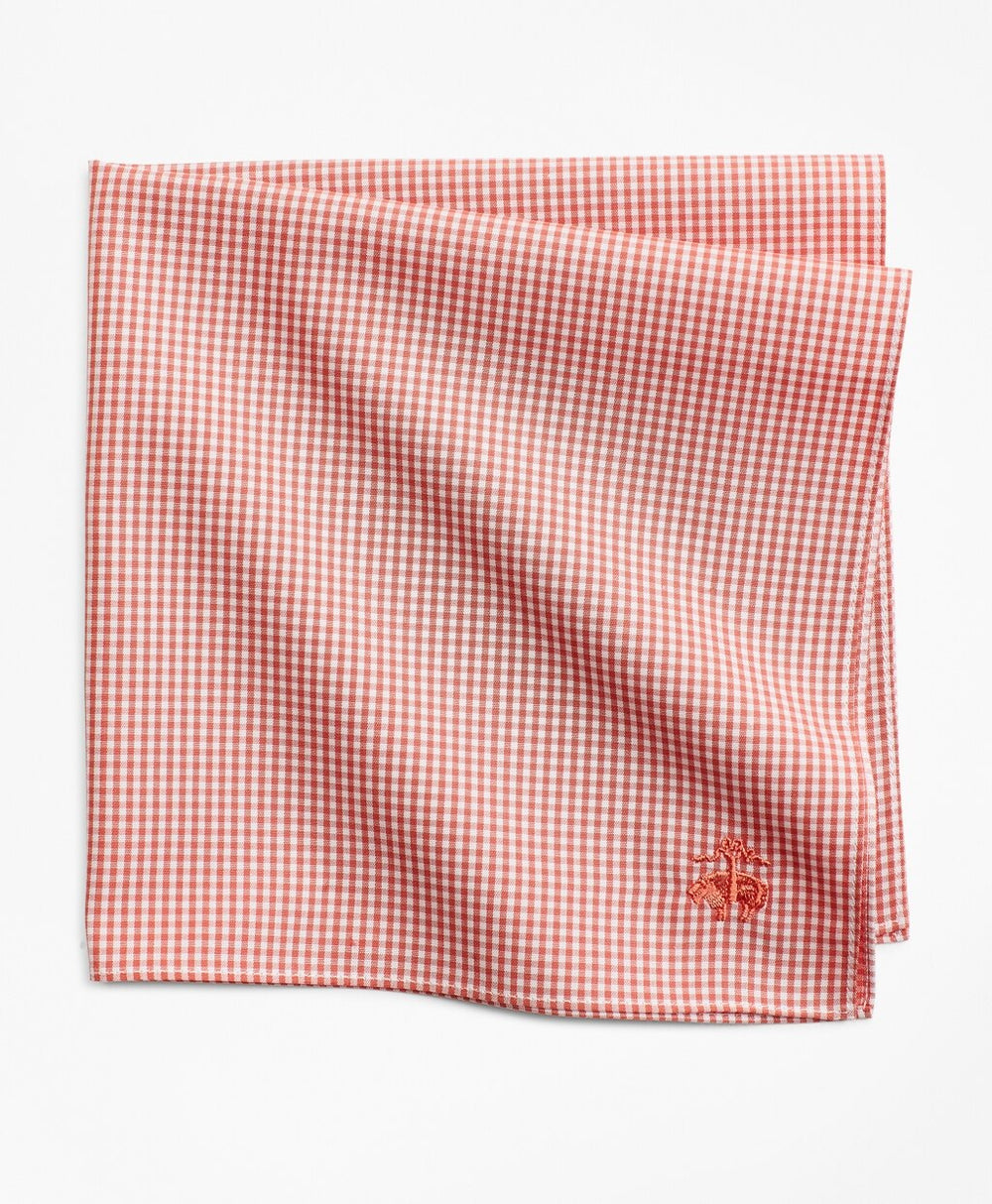 Brooks Brothers Men Gingham Pocket Square