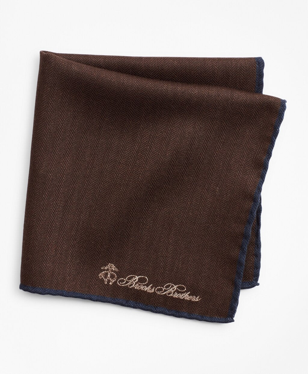 Brooks Brothers Men Herringbone Pocket Square