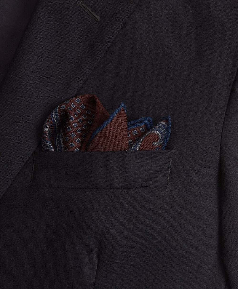 Brooks Brothers Men Patchwork Flannel Pocket Square
