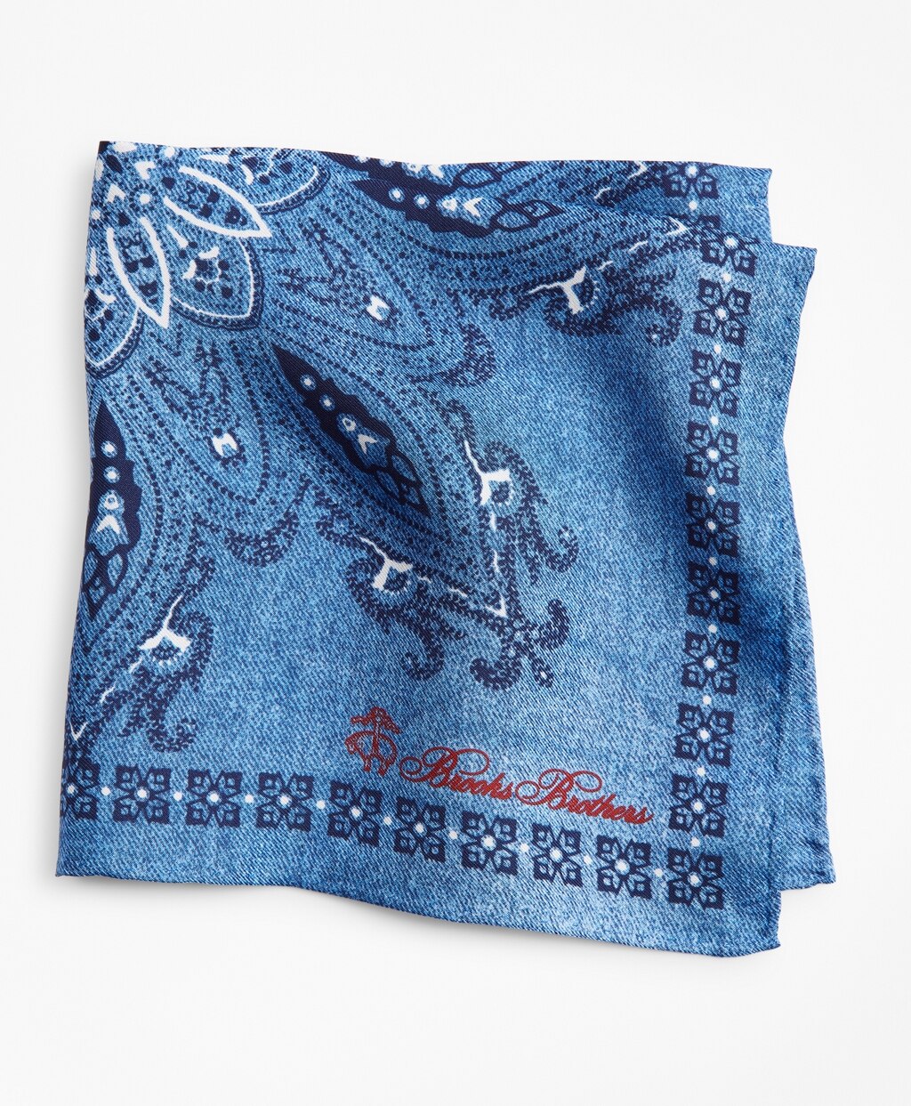 Brooks Brothers Men Square Medallion Pocket Square