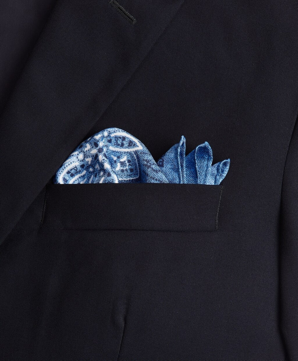Brooks Brothers Men Square Medallion Pocket Square