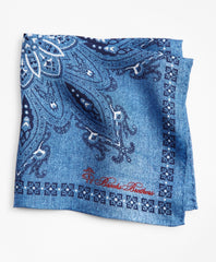 Brooks Brothers Men Square Medallion Pocket Square