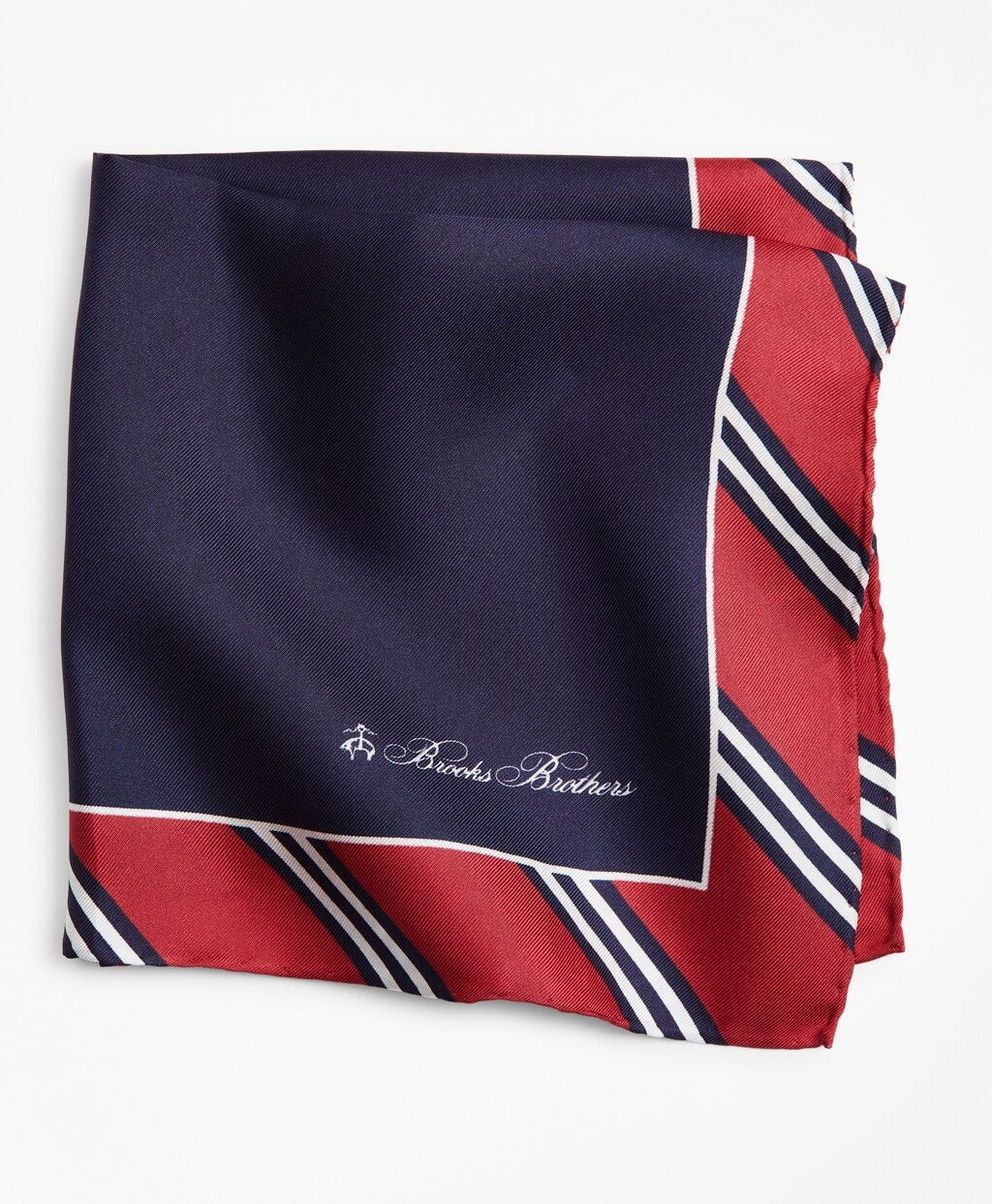 Brooks Brothers Men BB#1 Rep Stripe Pocket Square