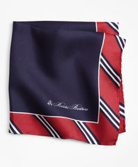 Brooks Brothers Men BB#1 Rep Stripe Pocket Square