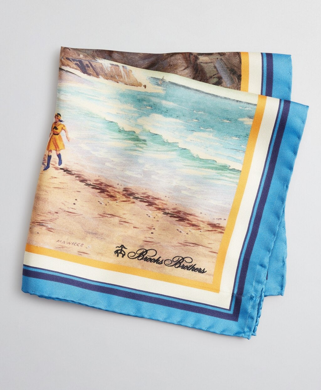 Brooks Brothers Men Limited Edition Archival Collection Spring 1984 Silk Pocket Square