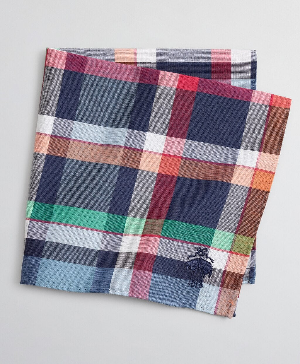 Brooks Brothers Men Madras Pocket Square