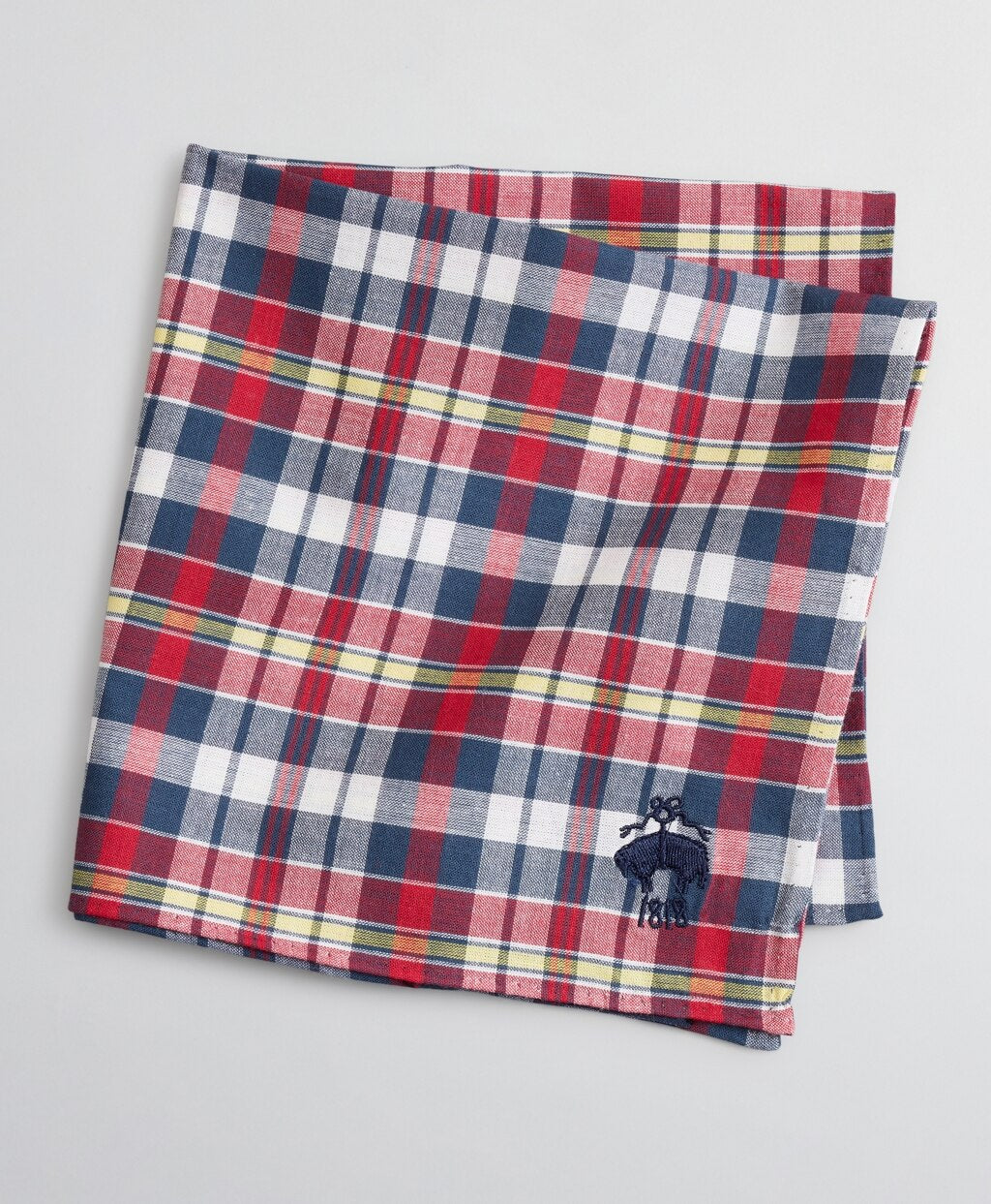 Brooks Brothers Men Madras Pocket Square