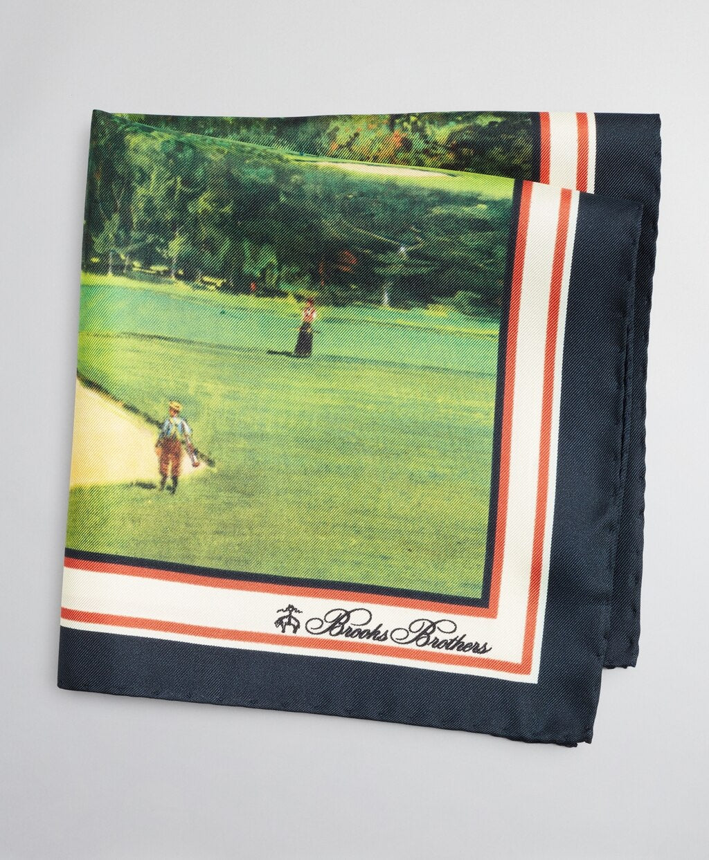 Brooks Brothers Men Limited Edition Archival Collection Summer 1985 Silk Pocket Square