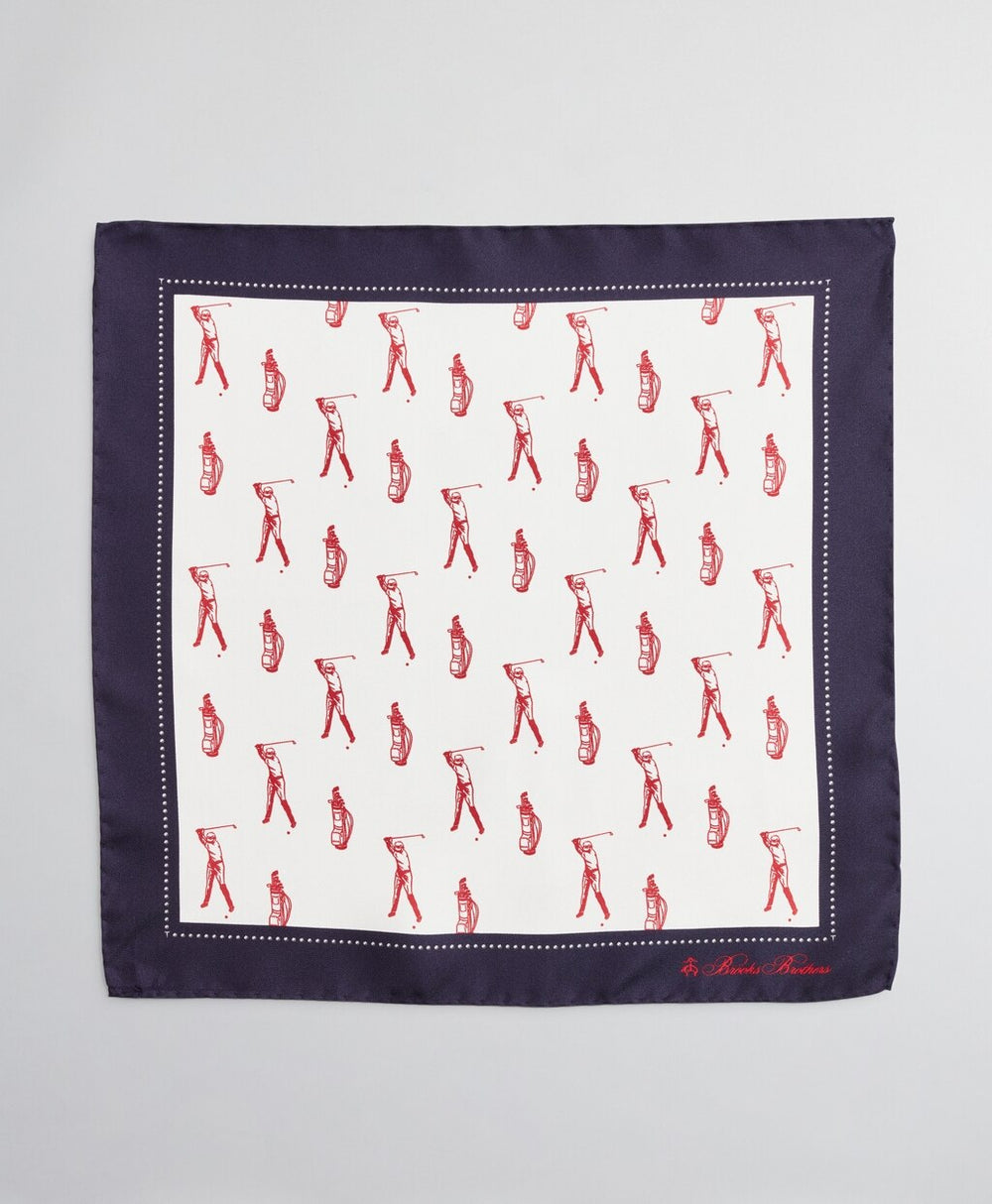 Brooks Brothers Men Golfer Pocket Square