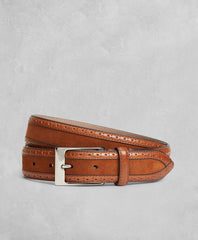 Brooks Brothers Men Golden Fleece® Perforated Suede Leather Belt