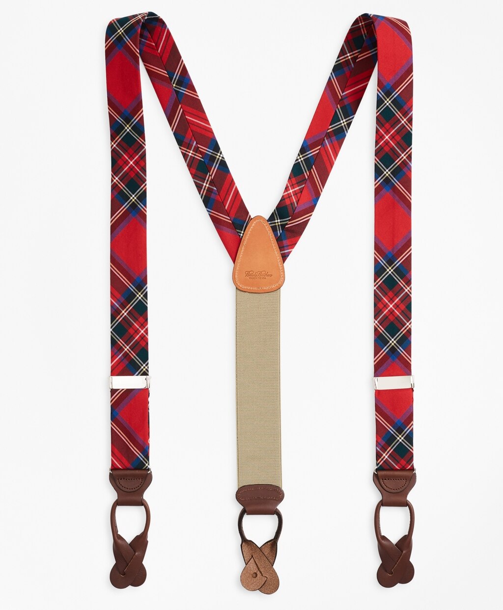 Brooks Brothers Men Royal Stewart Tartan Suspenders