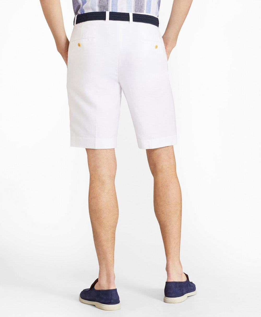 Brooks Brothers Men Houndstooth Cotton and Linen Bermuda Shorts