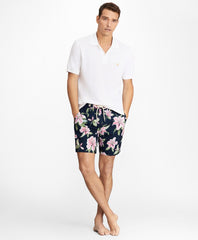 Brooks Brothers Men Montauk 6" Lily Print Swim Trunks