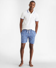 Brooks Brothers Men Montauk 6" Swimmers Motif Print Swim Trunks