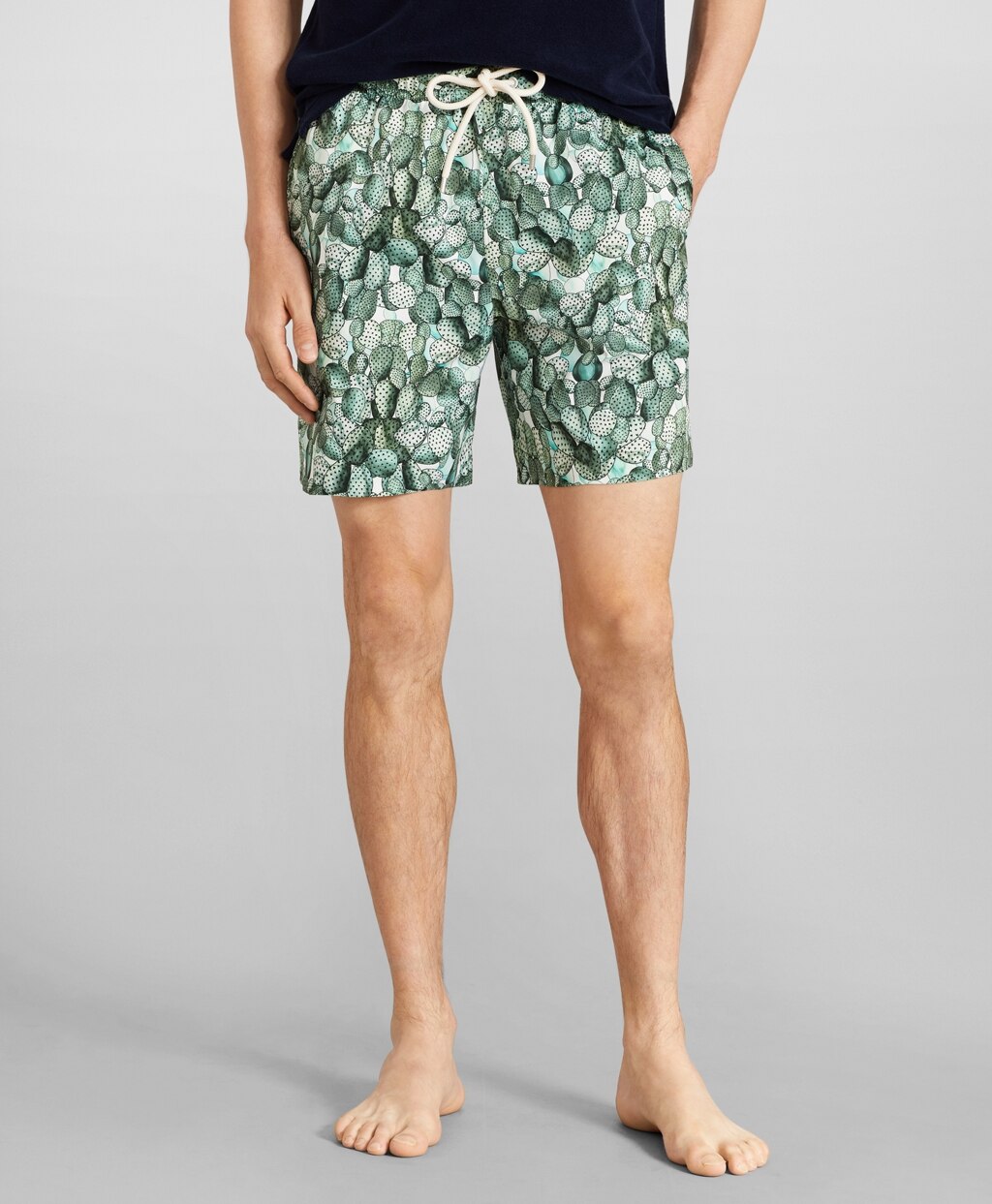 Brooks Brothers Men Montauk 6" Cactus Print Swim Trunks