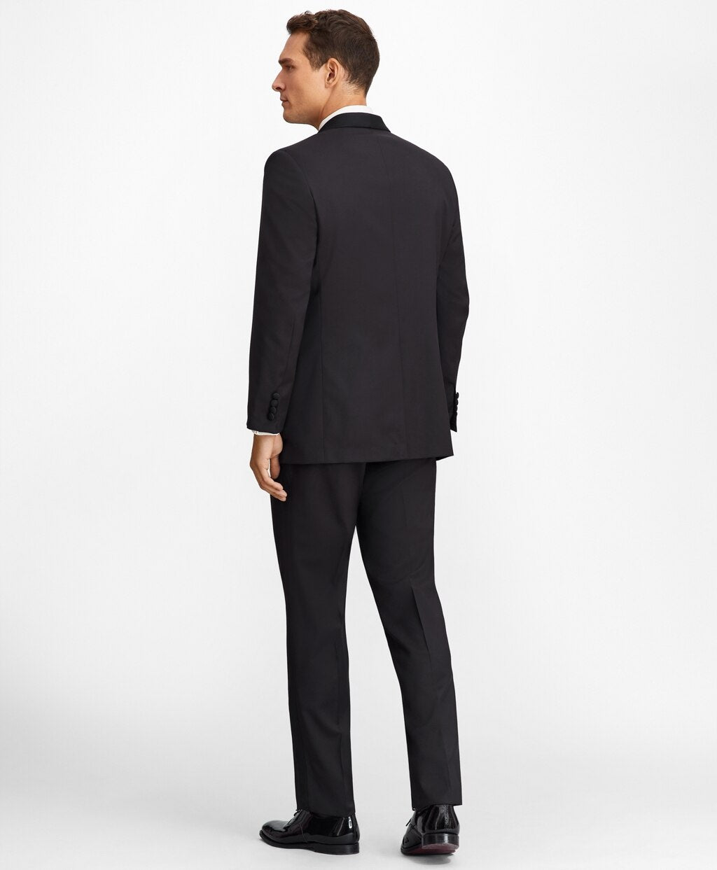 Brooks Brothers Men Regent Fit One-Button Shawl Collar 1818 Tuxedo