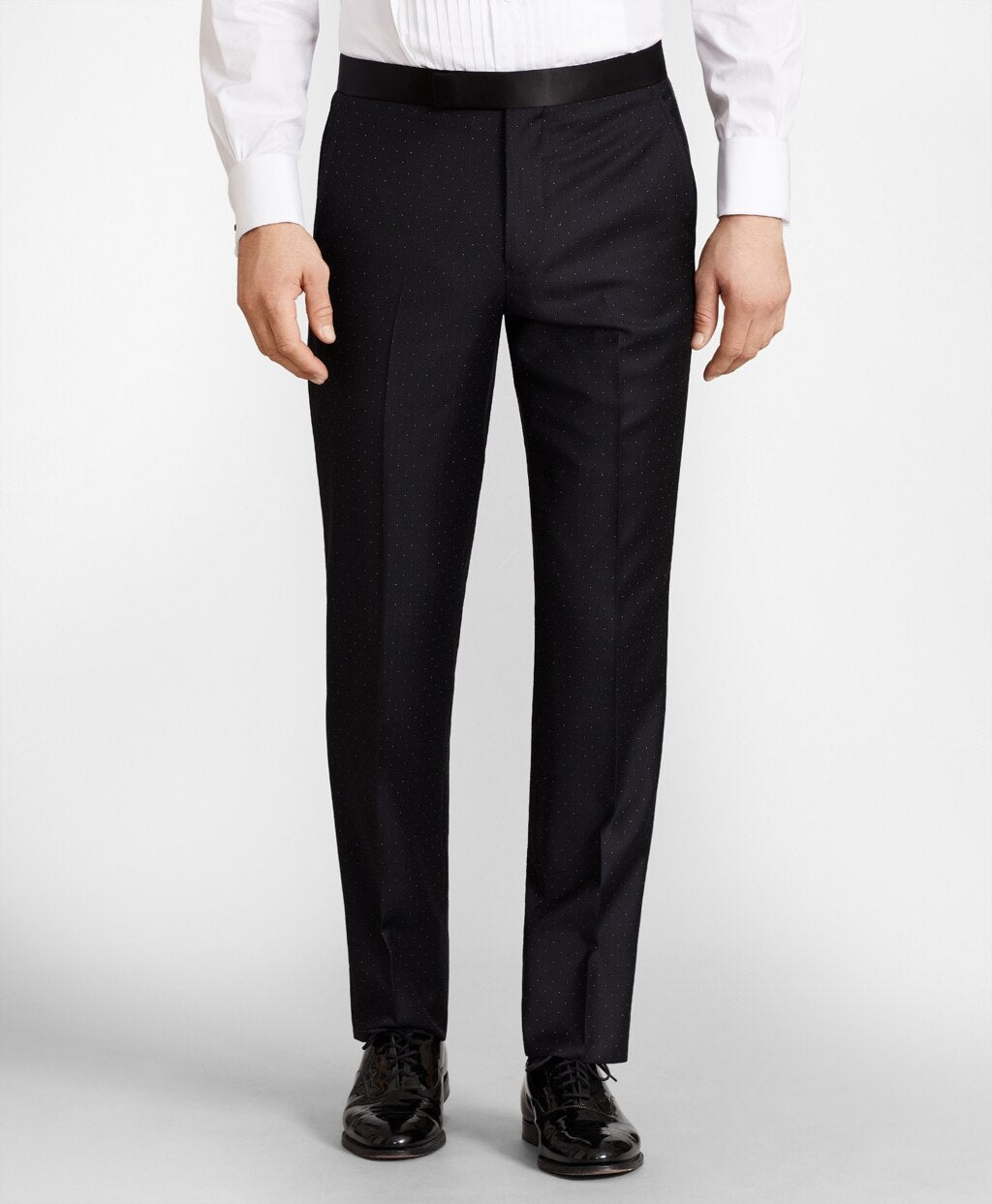 Brooks Brothers Men Regent Fit One-Button Dotted 1818 Tuxedo