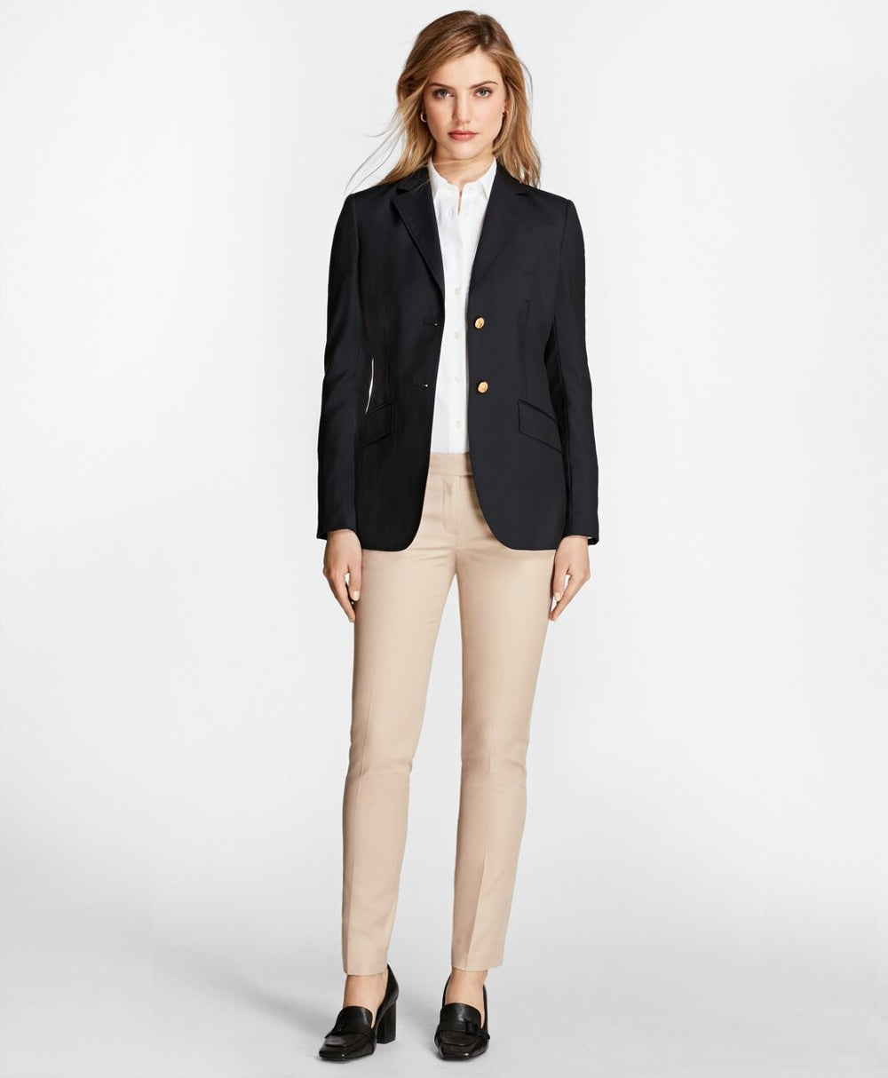 Brooks Brothers Women Petite Two-Button Wool Blazer
