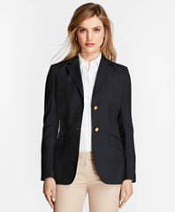Brooks Brothers Women Petite Two-Button Wool Blazer