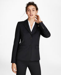 Brooks Brothers Women Petite Wool Two-Button Jacket