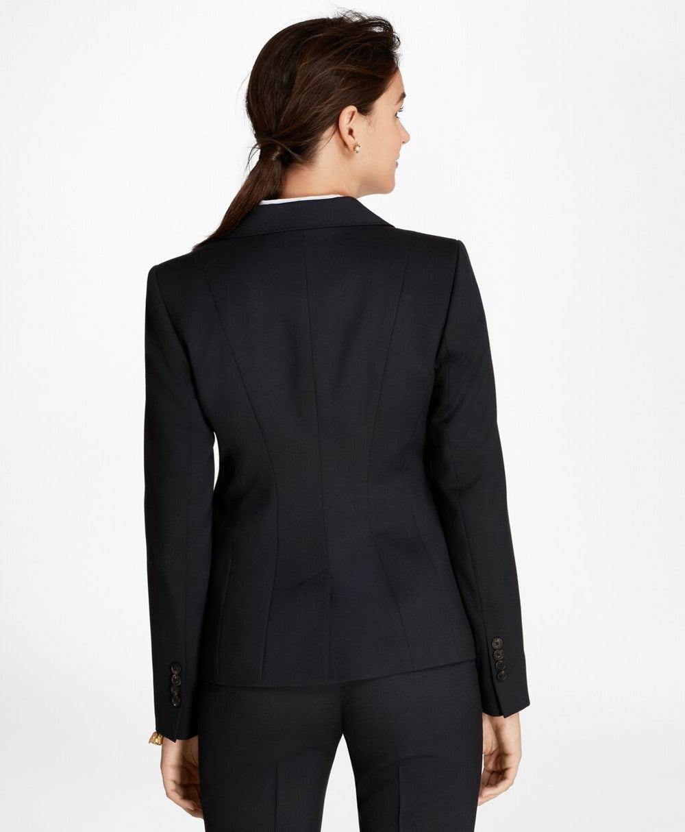 Brooks Brothers Women Petite Wool Two-Button Jacket
