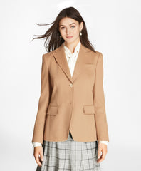 Brooks Brothers Women Petite Camel Hair Jacket