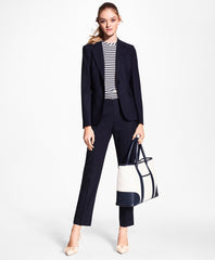 Brooks Brothers Women Petite Pinstripe BrooksCool® Merino Wool Jacket