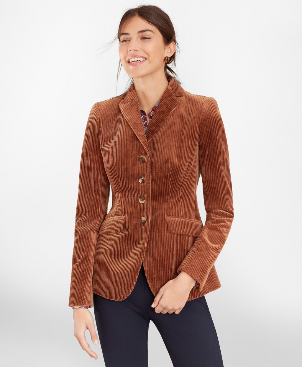 Brooks Brothers Women Petite Cotton Corduroy Jacket