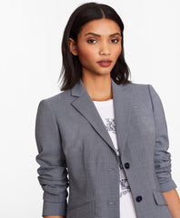 Brooks Brothers Women Petite Houndstooth BrooksCool® Merino Wool Jacket