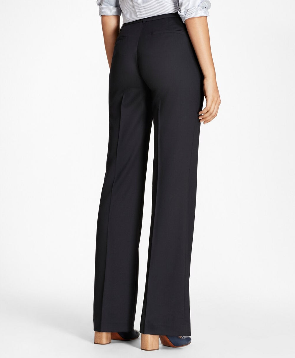 Brooks Brothers Women Petite Wool Wide-Leg Pants