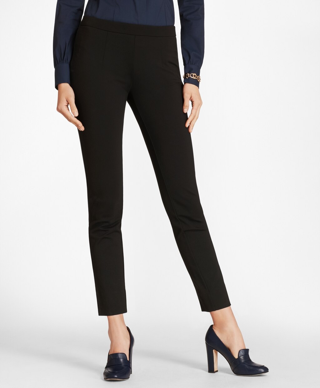 Brooks Brothers Women Petite Ponte Knit Ankle Pants