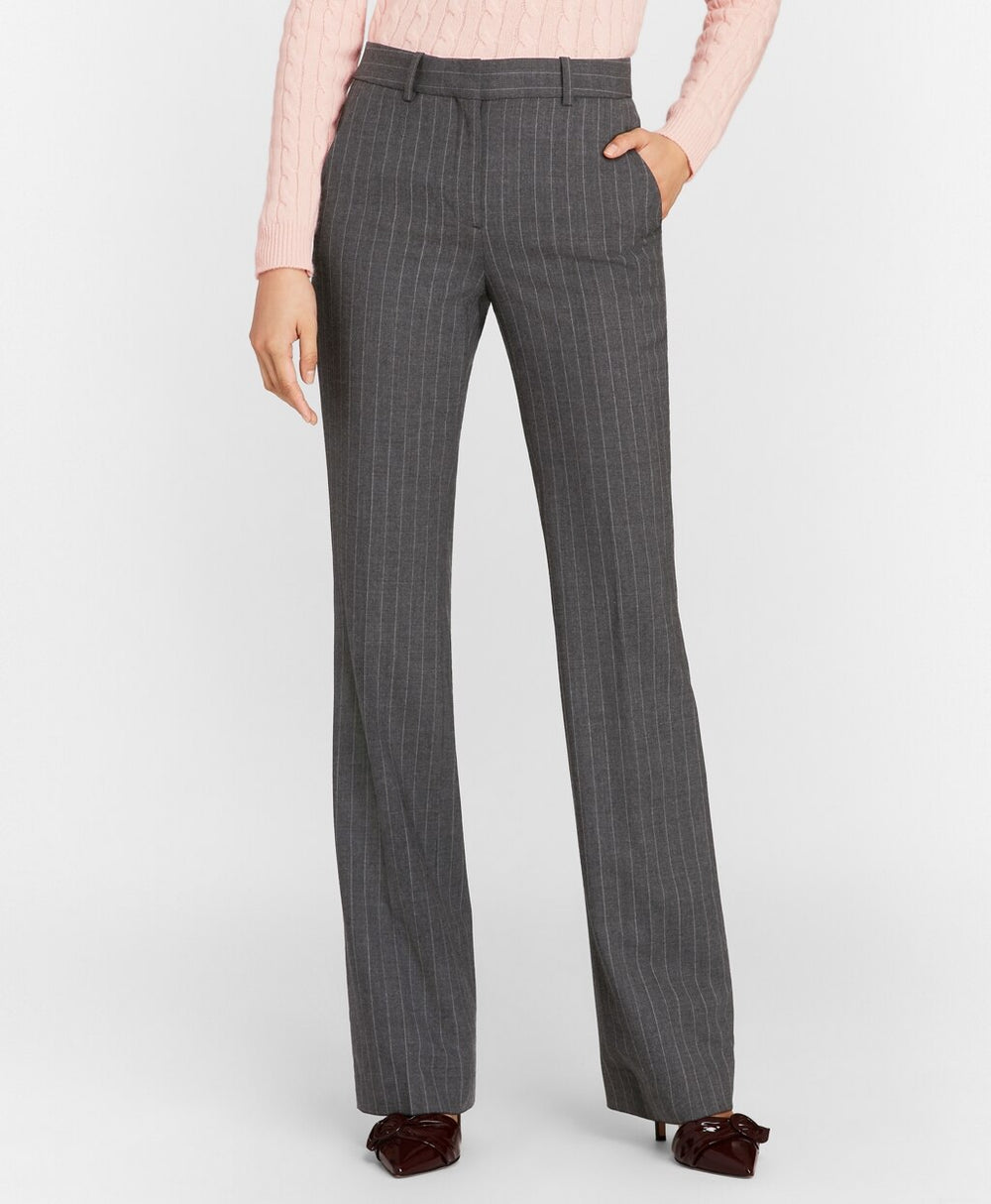 Brooks Brothers Women Petite Pinstripe Stretch Wool Pants