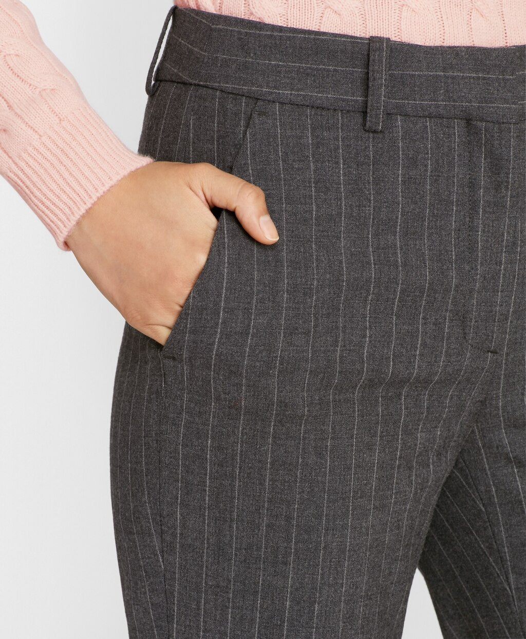 Brooks Brothers Women Petite Pinstripe Stretch Wool Pants