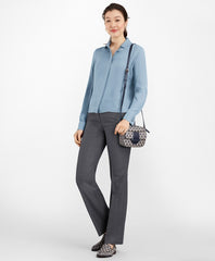 Brooks Brothers Women Petite Bird's-Eye Stretch-Wool Pants