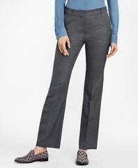 Brooks Brothers Women Petite Bird's-Eye Stretch-Wool Pants