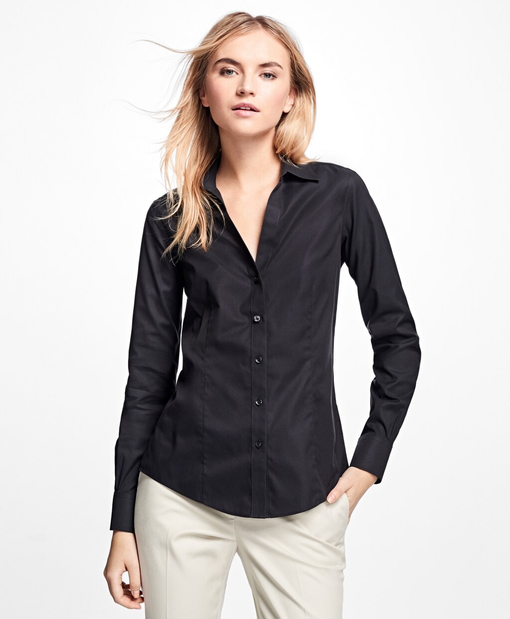 Brooks Brothers Women Petite Non-Iron Fitted Dress Shirt