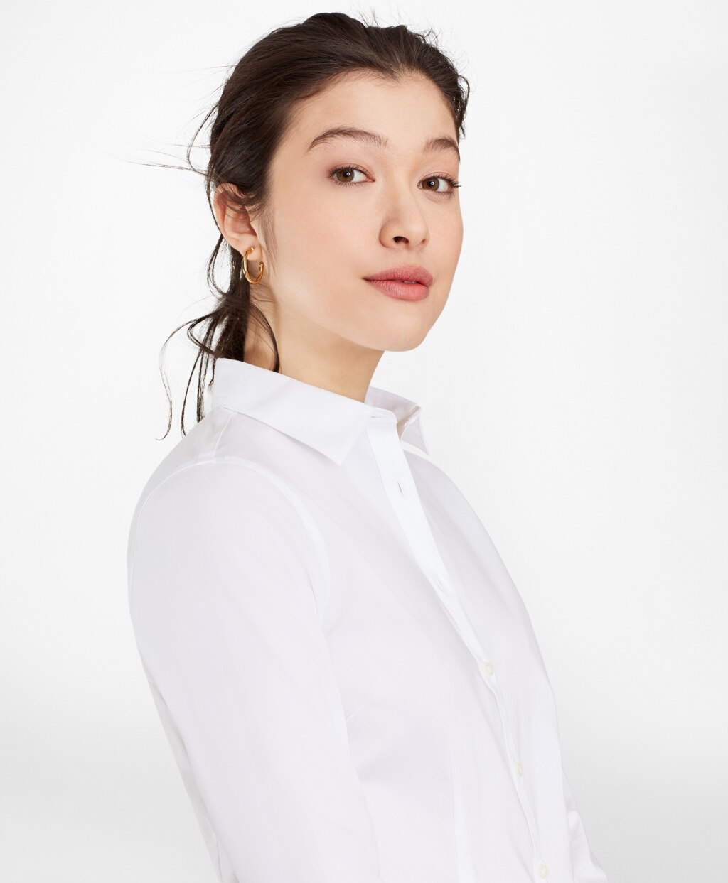 Brooks Brothers Women Petite Tailored-Fit Performance Non-Iron COOLMAX® Poplin Shirt