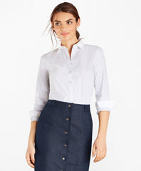 Brooks Brothers Women Petite Non-Iron Striped Supima® Cotton Stretch Poplin Fitted Shirt