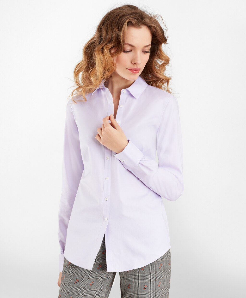 Brooks Brothers Women Petite Supima® Cotton Royal Oxford Fitted Shirt