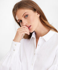 Brooks Brothers Women Petite Non-Iron Tailored-Fit Supima® Cotton Floral Jacquard Blouse