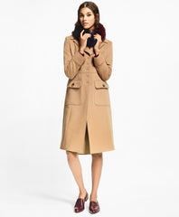 Brooks Brothers Women Petite Camel Hair Polo Coat
