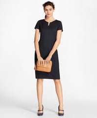 Brooks Brothers Women Petite Wool Sheath Dress