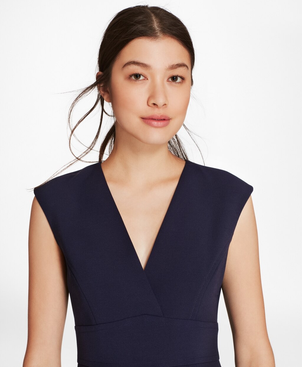 Brooks Brothers Women Petite Double-Weave Crepe Sheath Dress