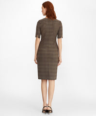 Brooks Brothers Women Petite Glen Plaid Sheath Dress