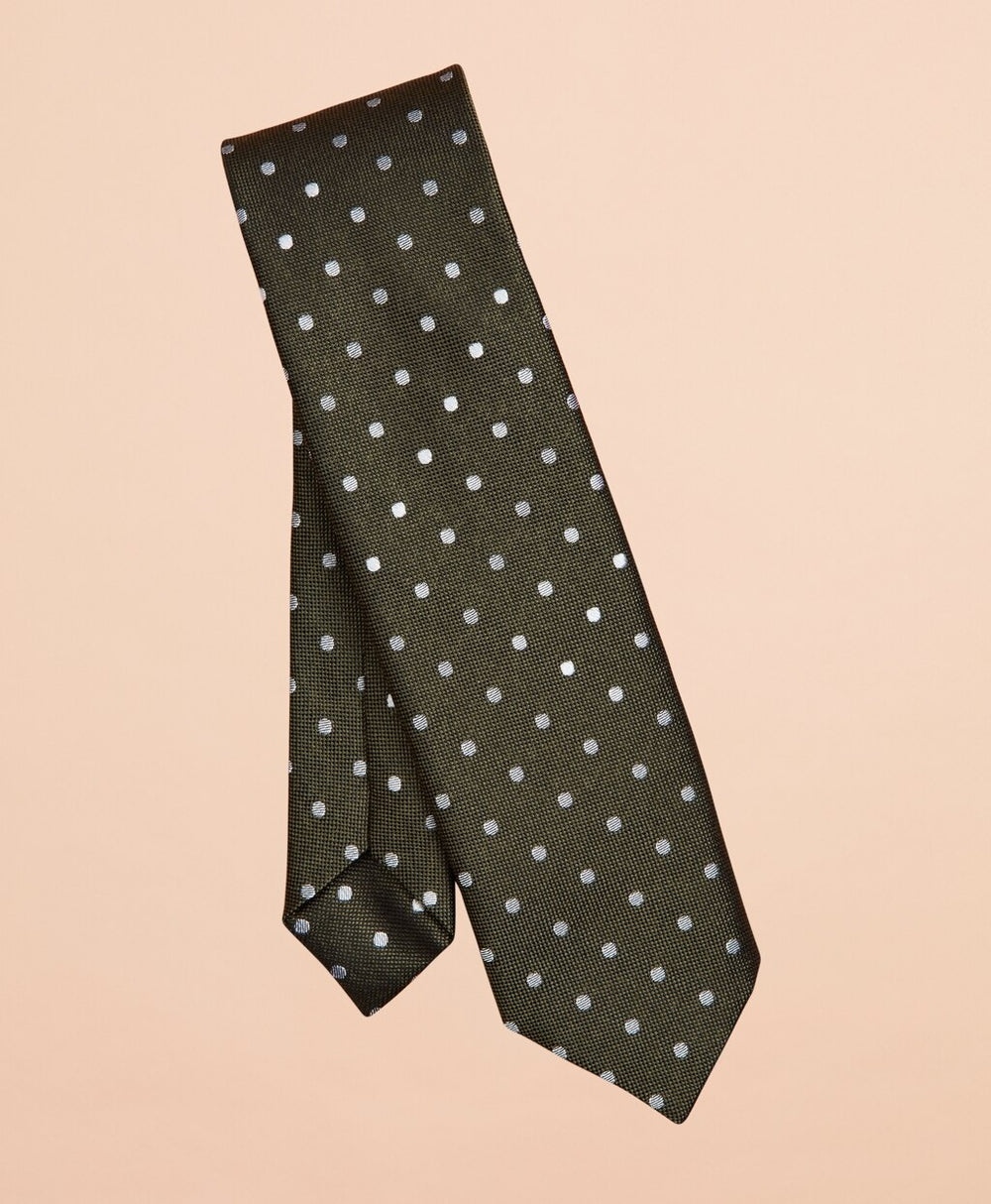 Brooks Brothers Men End-on-End Dotted Silk Tie