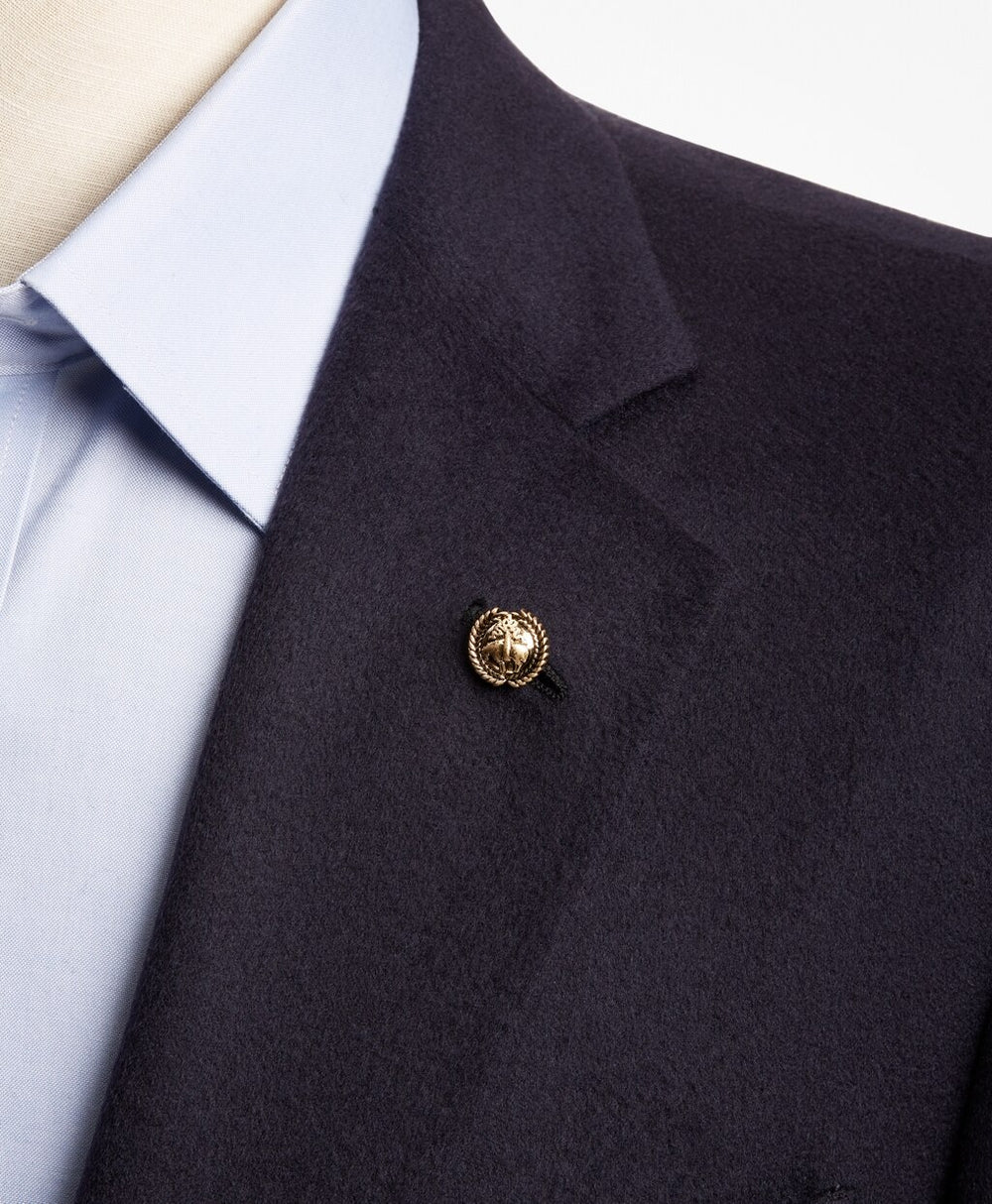 Brooks Brothers Men Gold-Tone Laurel Crest Lapel Pin